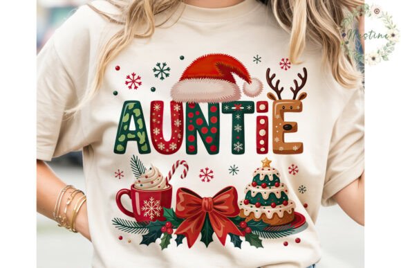 Auntie Christmas Design: Festive Illustrations for Sellers