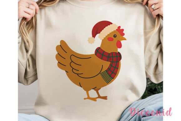 Christmas Chicken Clipart PNG: Festive Illustrations