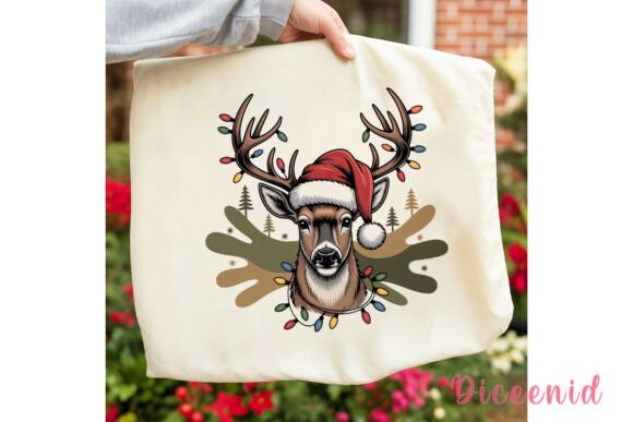 Christmas Deer Buck Lights PNG Clipart for Illustrations