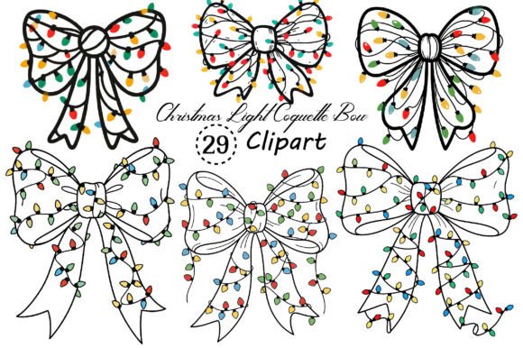 Christmas Light Coquette Bow PNG Freebies Review