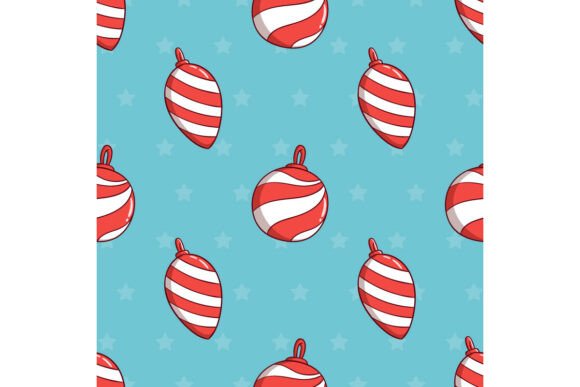 Christmas Lights Ornaments Pattern Illustrations