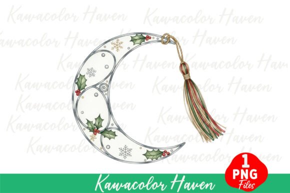 Christmas Moon & Holly Illustrations Review