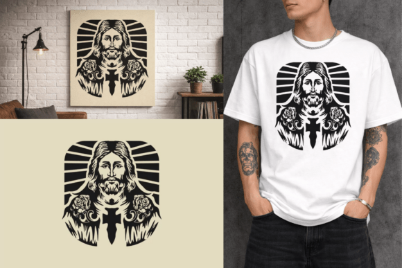 Christmas Sublimation Jesus Art & Illustrations