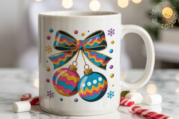 Glitter Christmas Ornaments PNG Clipart & Illustrations