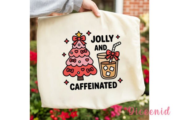 Jolly Caffeinated Christmas PNG & Illustrations