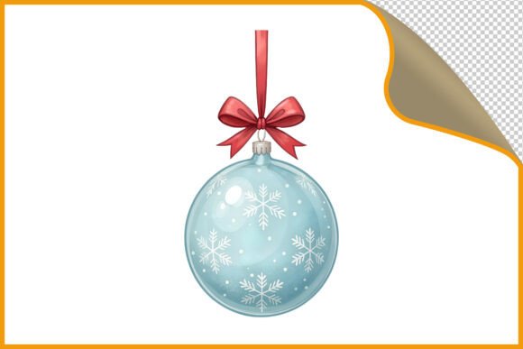 Light Blue Oval Christmas Ornament PNG Review