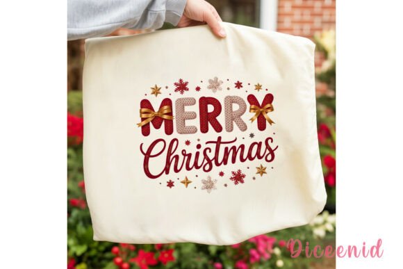 Merry Christmas Knit Script PNG Clipart for Illustrations