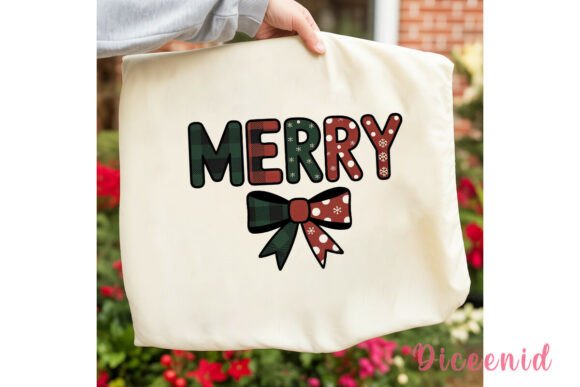 Merry Plaid Polka Dot Christmas PNG & Illustrations