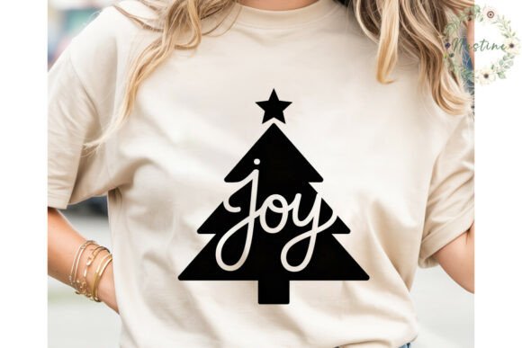 Minimalist Joy Christmas Tree PNG Review