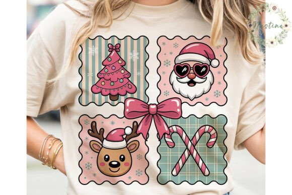 Pink Christmas Squad: Festive Illustrations for Branding