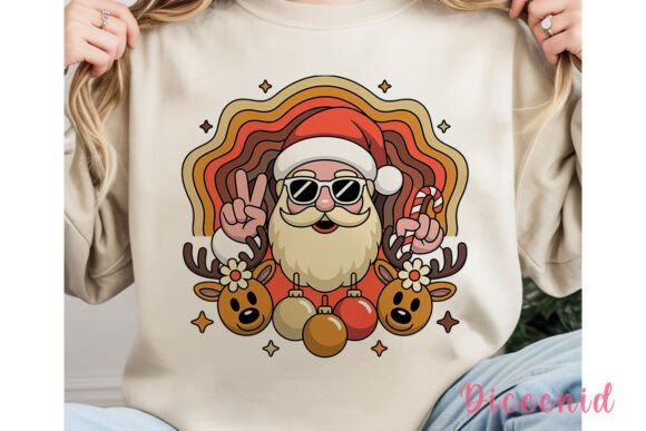 Retro Christmas Santa: Sublimation & Illustrations