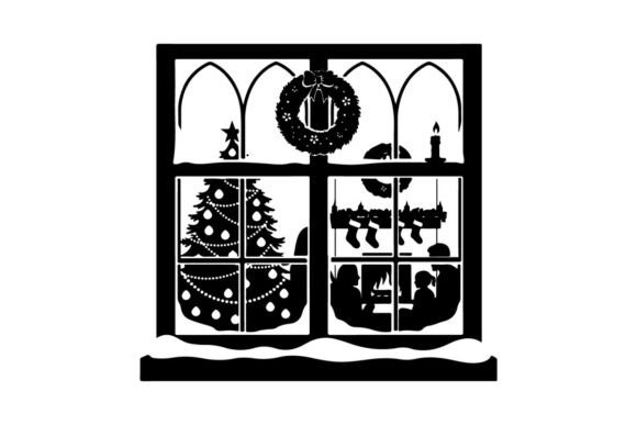Review: Christmas Silhouette Stained Glass Illustrations