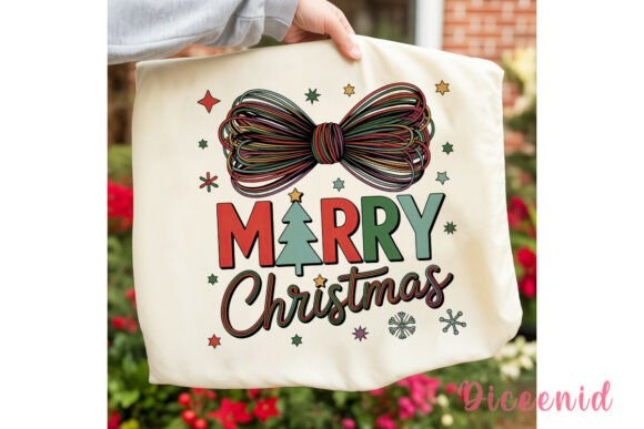 Review: Merry Christmas Swirl Bow PNG Clipart for Embroidery