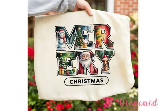 Reviewing MERRY CHRISTMAS Letter Art PNG Clipart for Stitchers