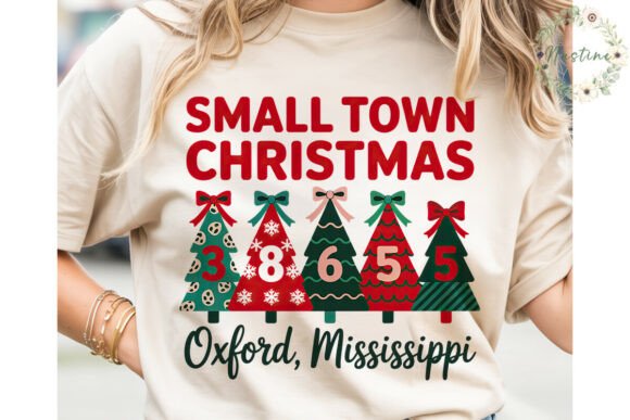 Small Town Christmas Tree PNG Clipart & Illustrations