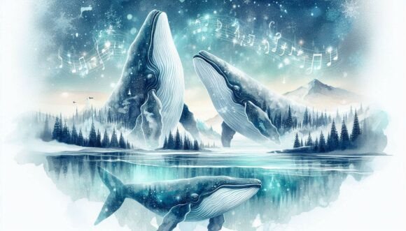 Whale Christmas Songs: Festive Illustrations